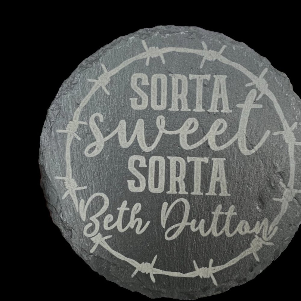 Sorta Sweet - Round Slate Coaster